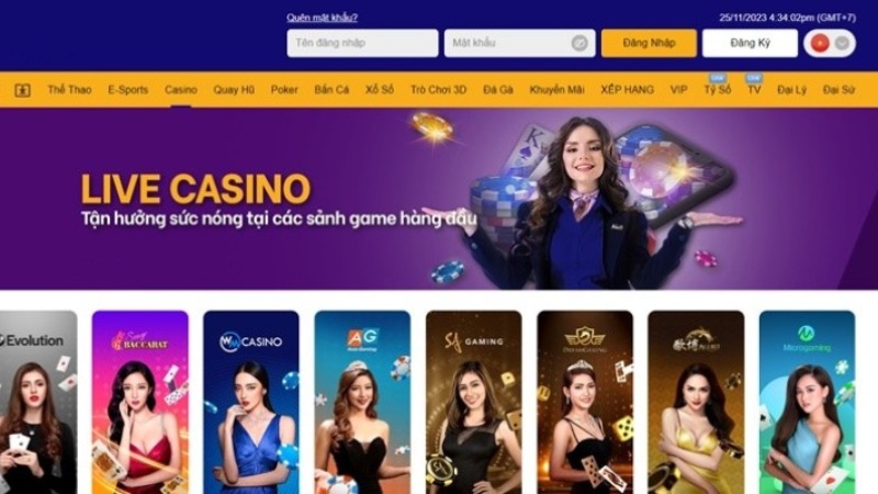 Casino Live cực cháy với MC chia bài dễ thương